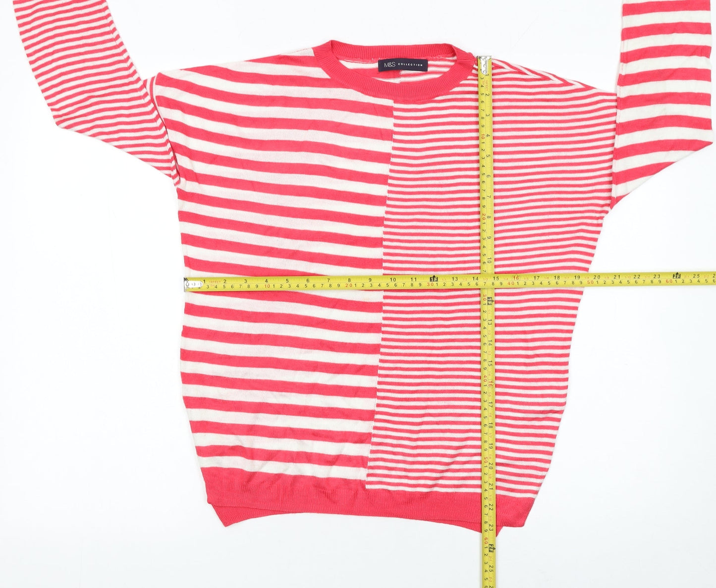 Womens UK Size M Marks and Spencer Red Pullover Jumper