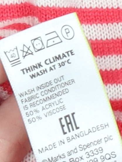 Womens UK Size M Marks and Spencer Red Pullover Jumper