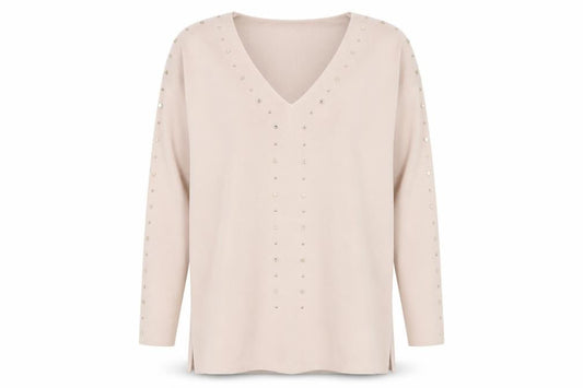 Womens UK Size 14 Star by Julien Macdonald Beige Pullover Jumper