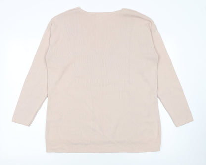 Womens UK Size 14 Star by Julien Macdonald Beige Pullover Jumper