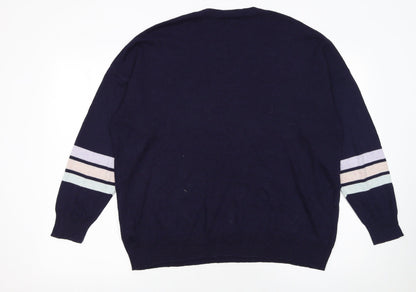Womens UK Size L NEXT Blue Pullover Jumper