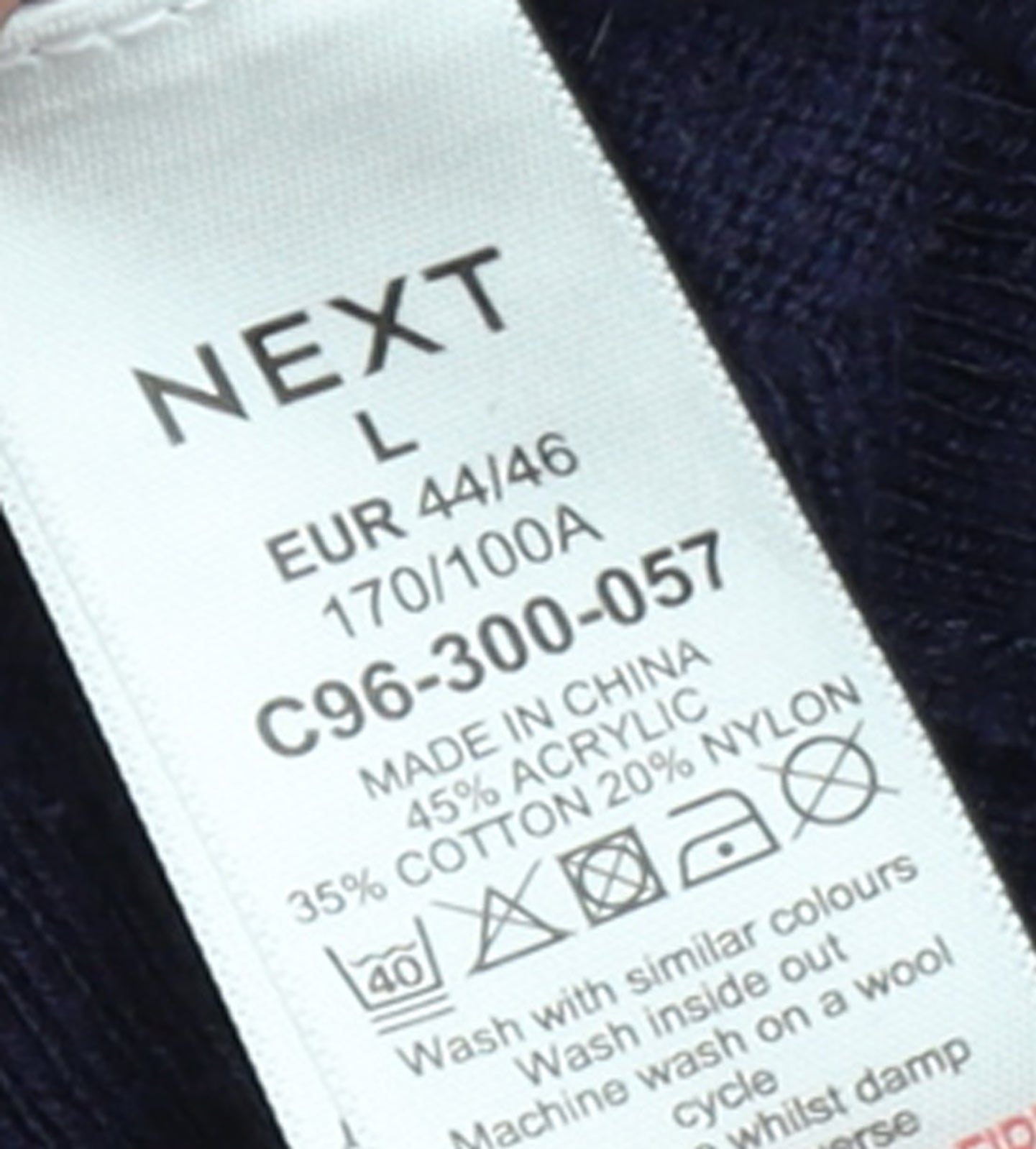 Womens UK Size L NEXT Blue Pullover Jumper