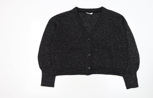 Womens UK Size L John Lewis Black Cardigan Jumper