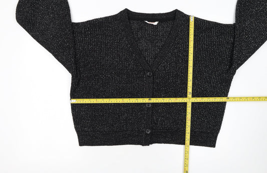 Womens UK Size L John Lewis Black Cardigan Jumper