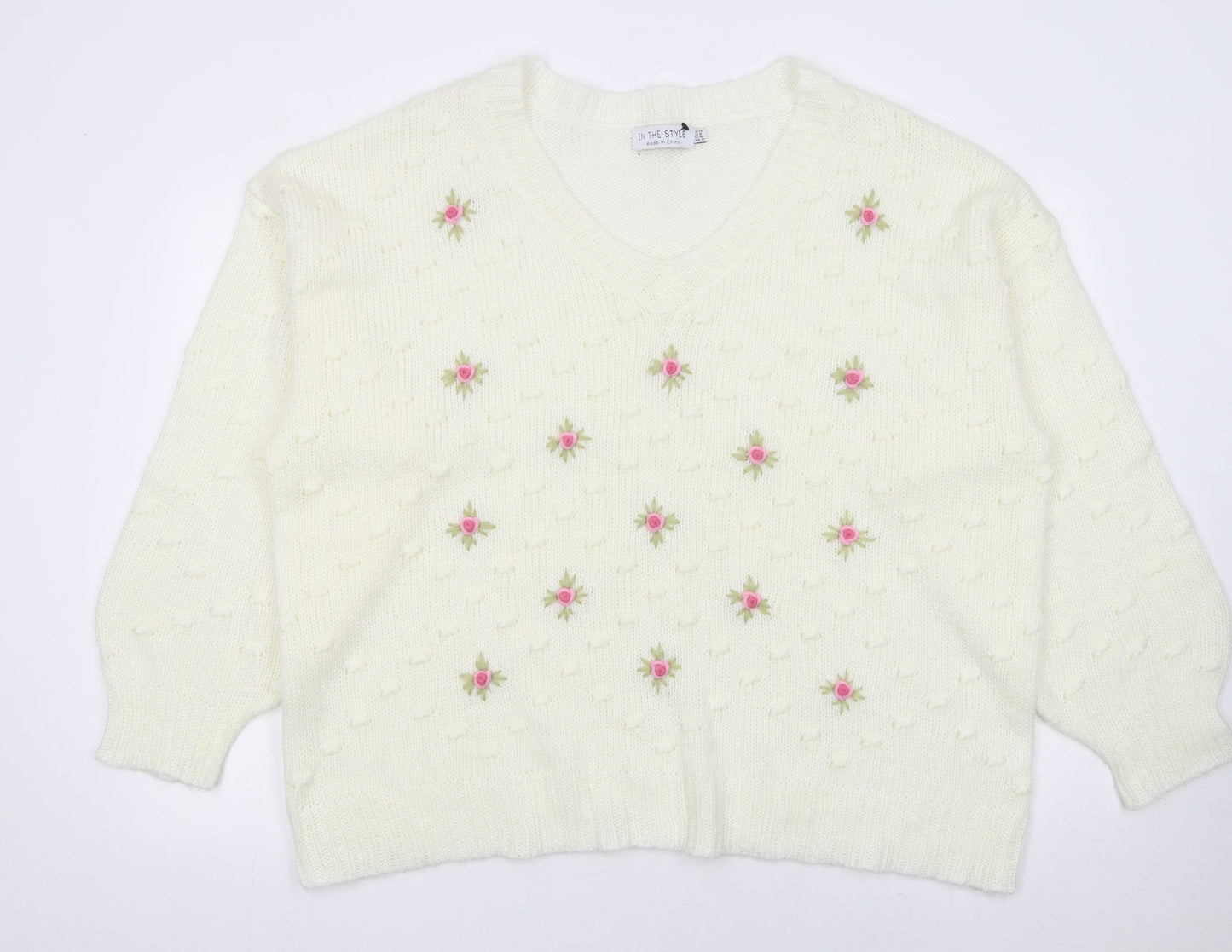 Womens UK Size 20 In the Style Ivory Pullover Jumper