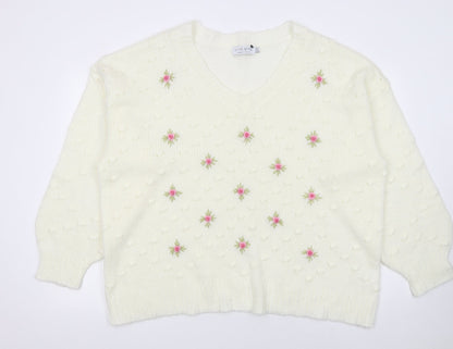 Womens UK Size 20 In the Style Ivory Pullover Jumper