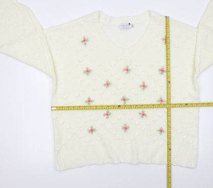 Womens UK Size 20 In the Style Ivory Pullover Jumper