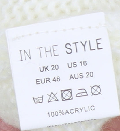Womens UK Size 20 In the Style Ivory Pullover Jumper