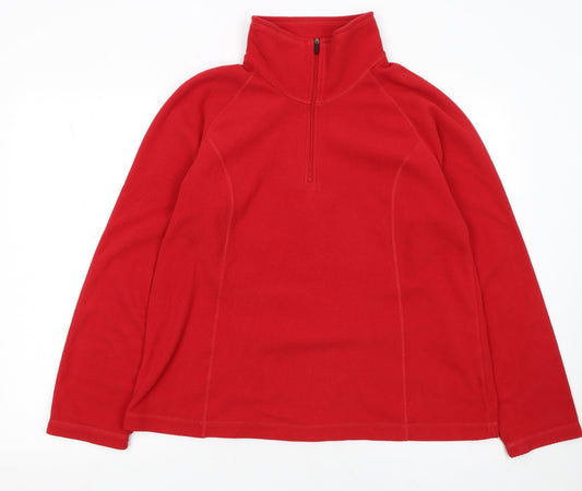 Mens UK Size L Lands' End Red Pullover Sweatshirt