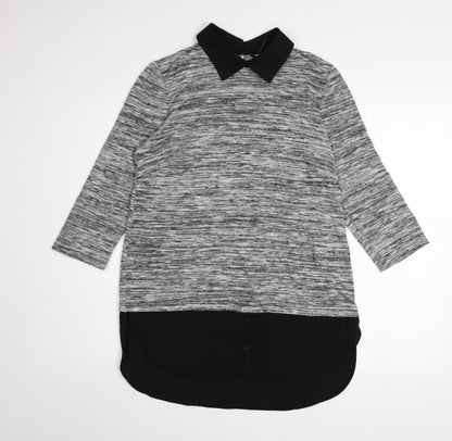 Womens UK Size 12 Roman Grey Tunic Jumper