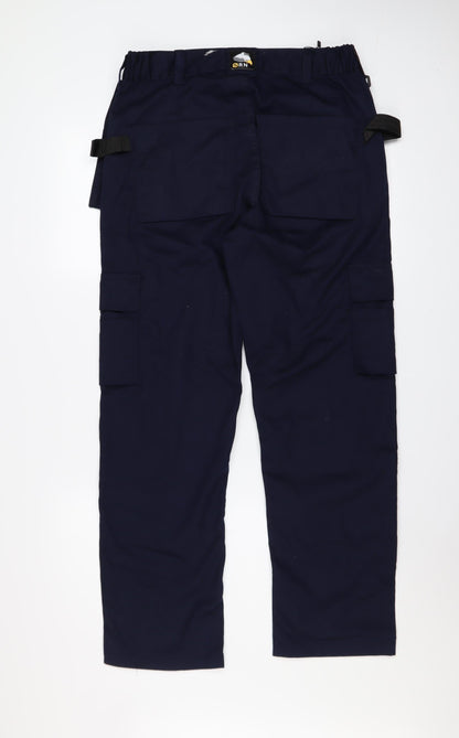 Mens UK Size 30S ORN Regular Fit Cargo Blue Trousers