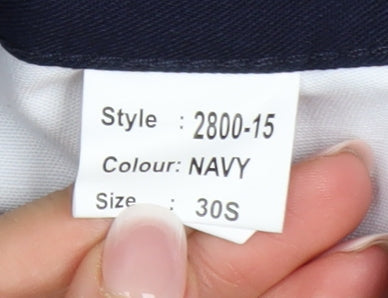 Mens UK Size 30S ORN Regular Fit Cargo Blue Trousers