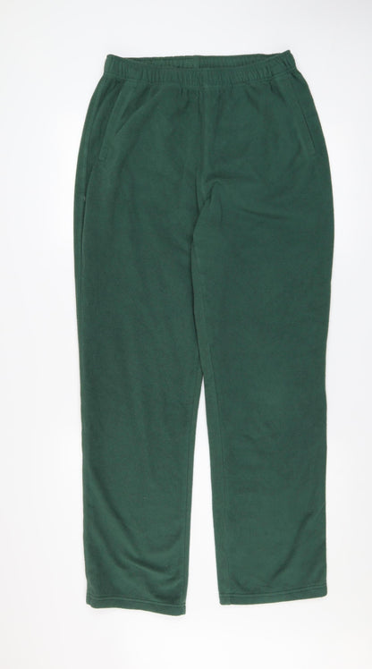 Mens UK Size M Cotton Traders Regular Fit Sweatpants Green Trousers
