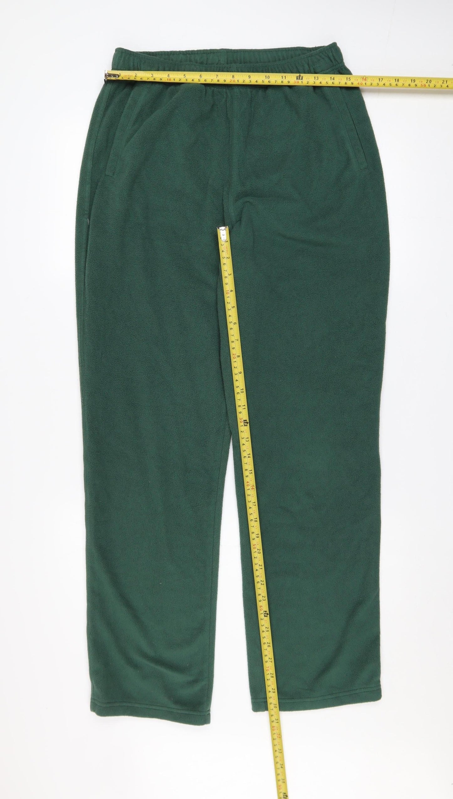 Mens UK Size M Cotton Traders Regular Fit Sweatpants Green Trousers