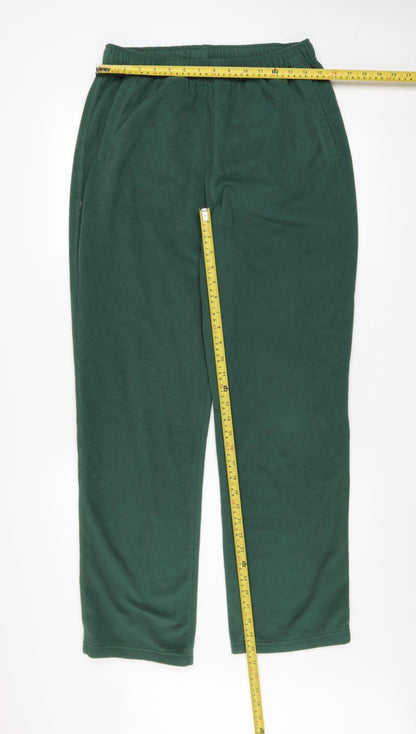Mens UK Size M Cotton Traders Regular Fit Sweatpants Green Trousers