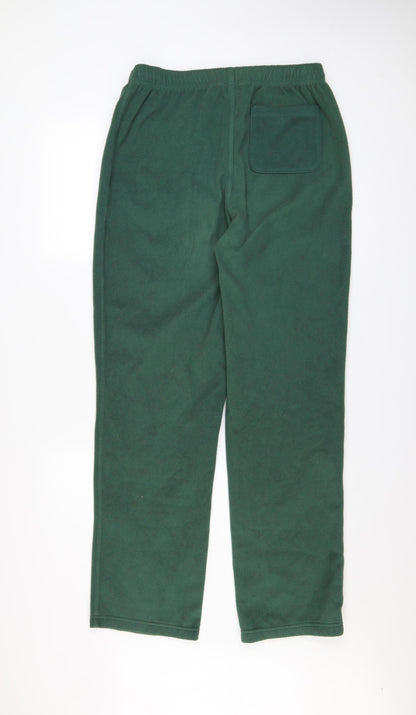 Mens UK Size M Cotton Traders Regular Fit Sweatpants Green Trousers