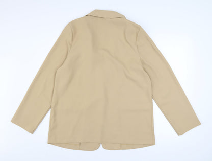 George Women Beige Regular Fit Blazer Jacket Size 14