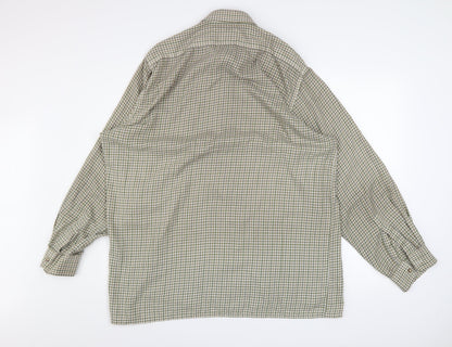 Peter Willis Country Men's Green Check Long Sleeve 16.5in Button-Up Shirt