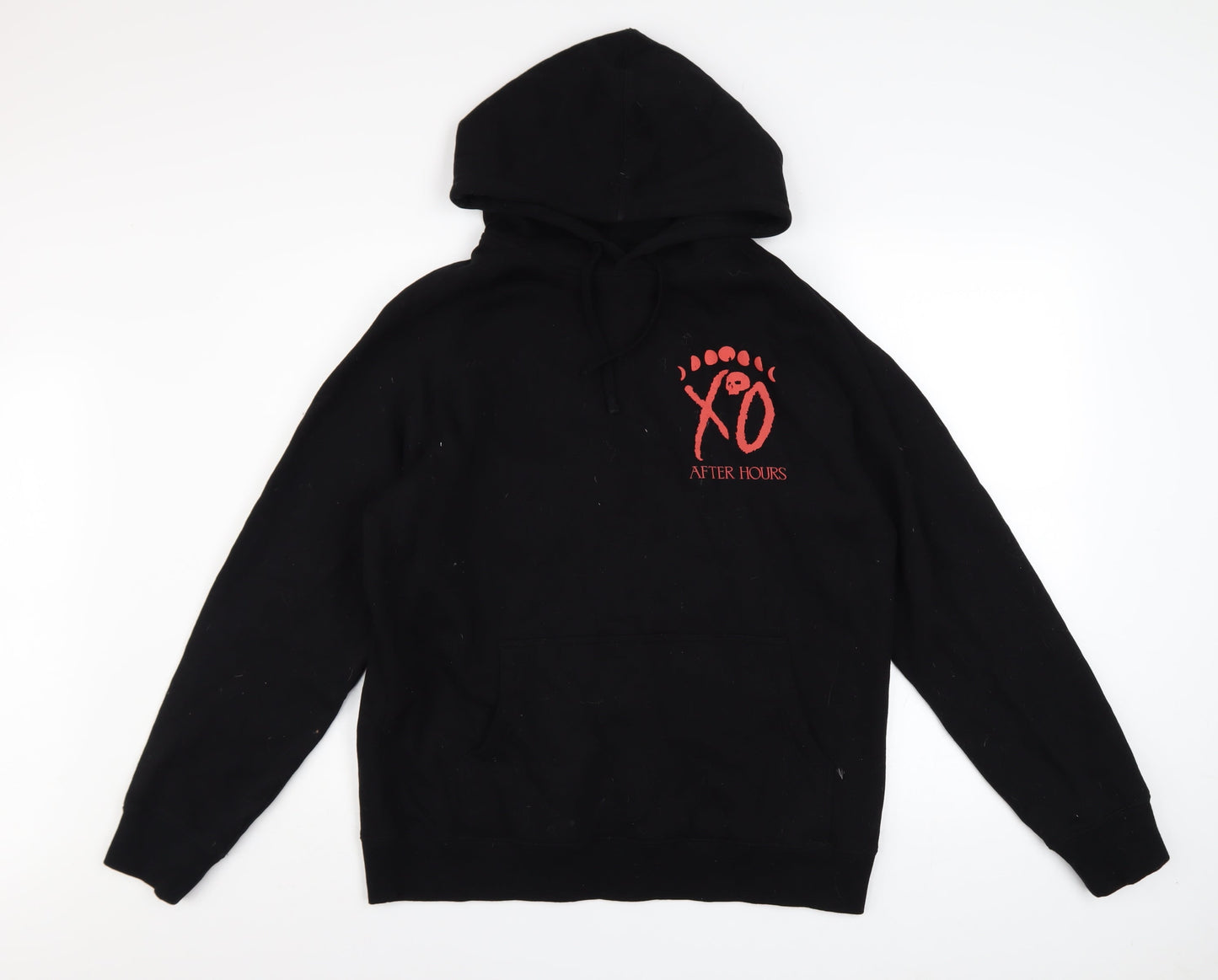 Mens UK Size M XO Black Pullover Hoodie