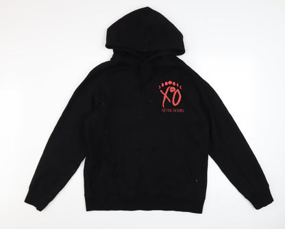 Mens UK Size M XO Black Pullover Hoodie