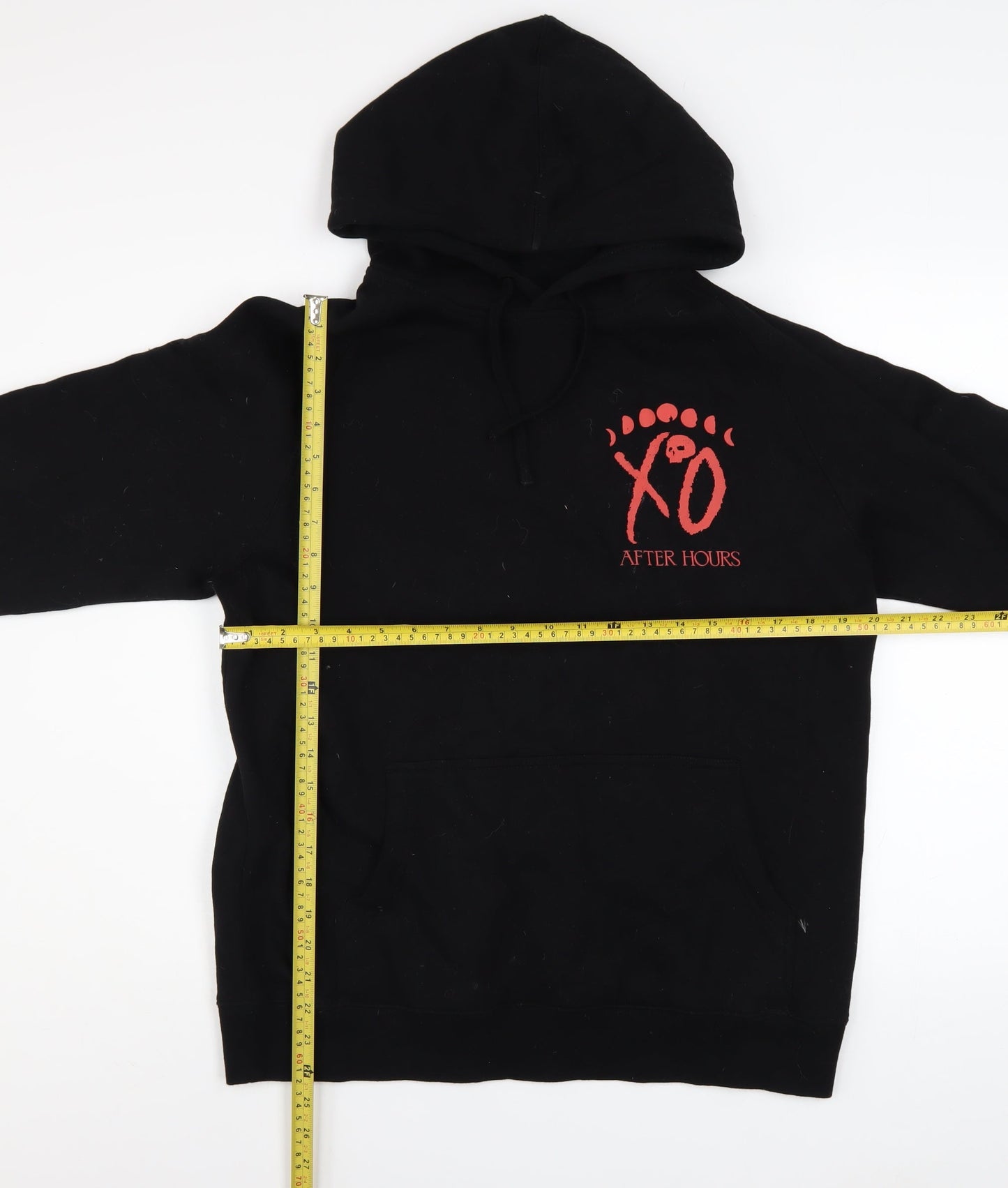 Mens UK Size M XO Black Pullover Hoodie