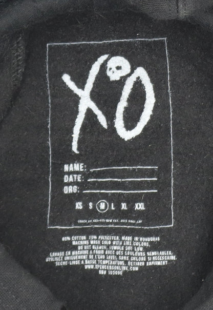 Mens UK Size M XO Black Pullover Hoodie