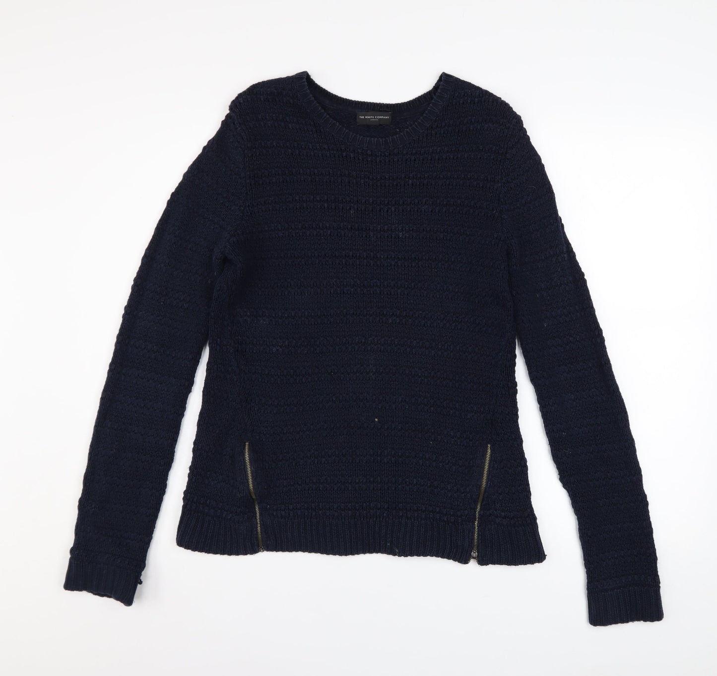 Womens UK Size 10 The White Company Blue Pullover Jumper