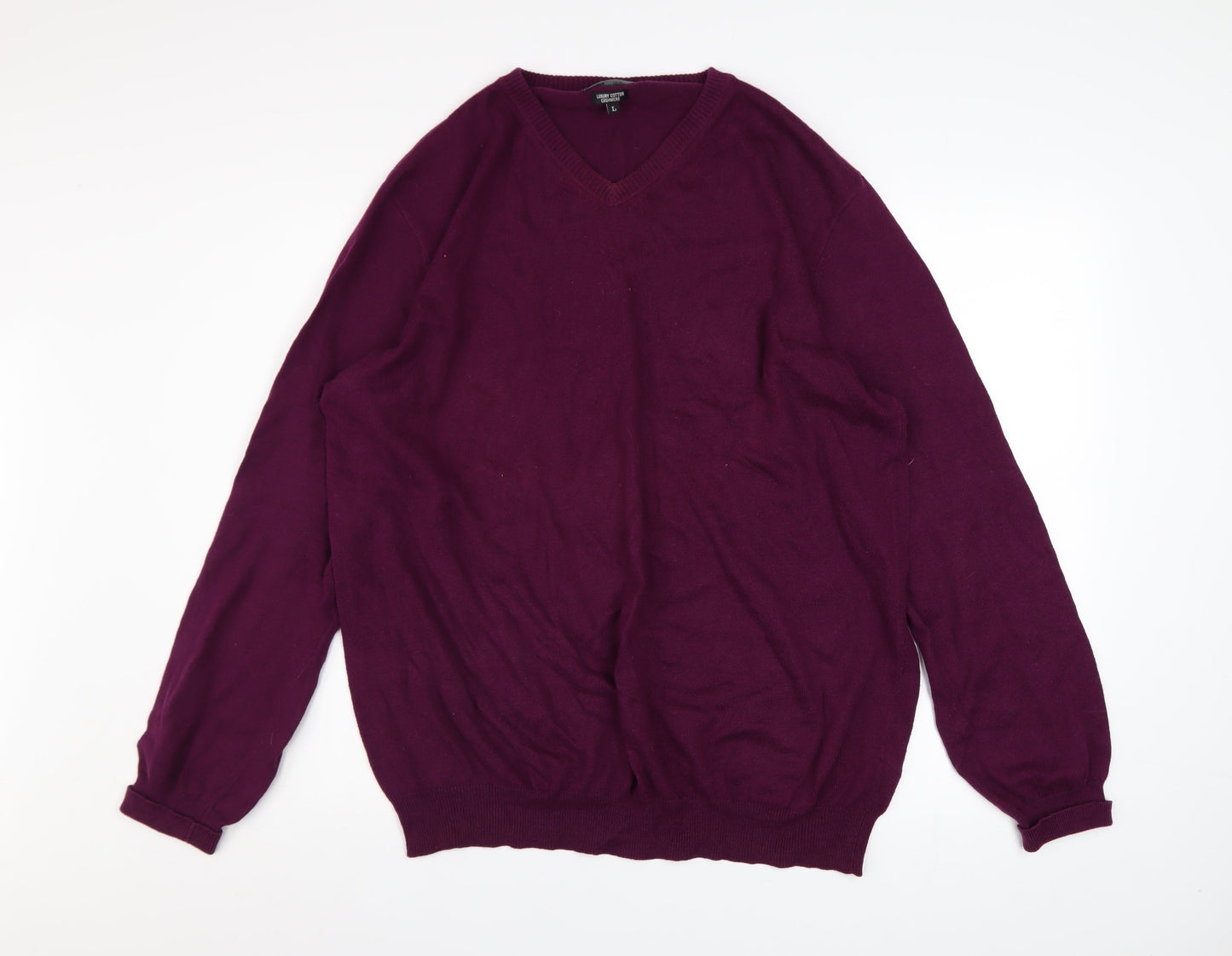 Mens UK Size L Sandstone & Co. Purple Pullover Jumper