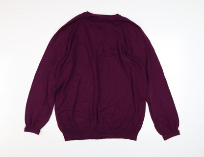 Mens UK Size L Sandstone & Co. Purple Pullover Jumper