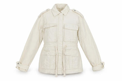 Womens UK Size 2XS H&M Ivory Military Jacket