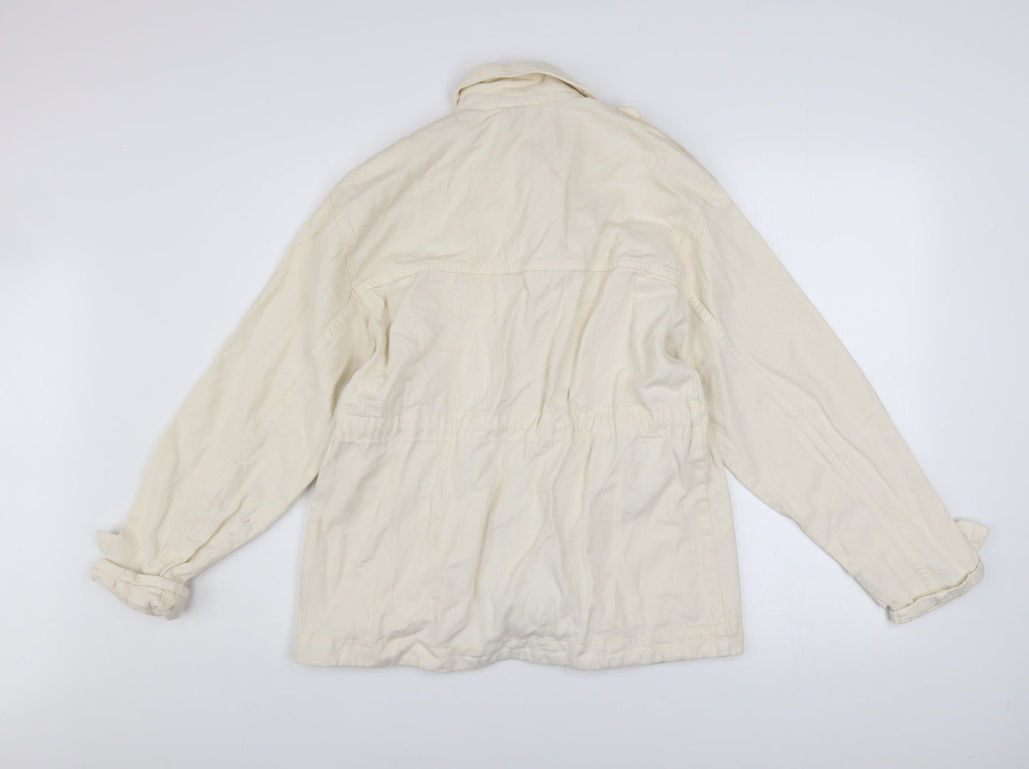 Womens UK Size 2XS H&M Ivory Military Jacket