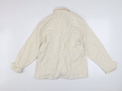 Womens UK Size 2XS H&M Ivory Military Jacket