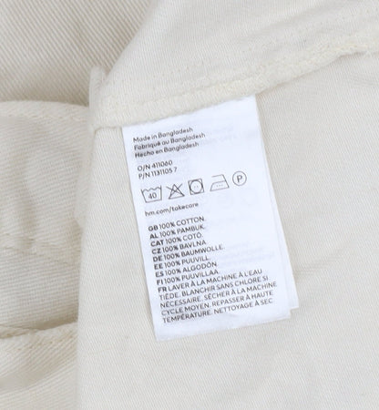 Womens UK Size 2XS H&M Ivory Military Jacket