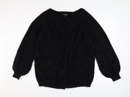 Womens UK Size M PRETTYLITTLETHING Black Cardigan Jumper