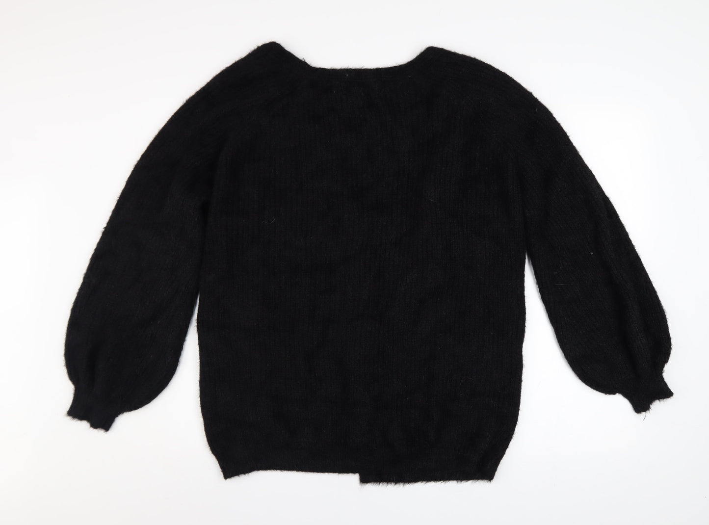 Womens UK Size M PRETTYLITTLETHING Black Cardigan Jumper