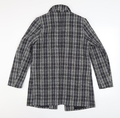 New Look Women’s Grey Check Double Breasted Tweed Blazer UK 8