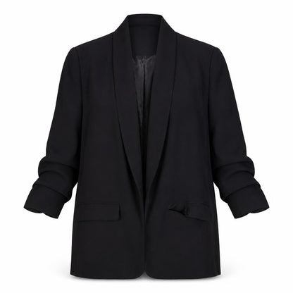 Stradivarius Women’s Black Polyester Blazer Size 12 Open Front