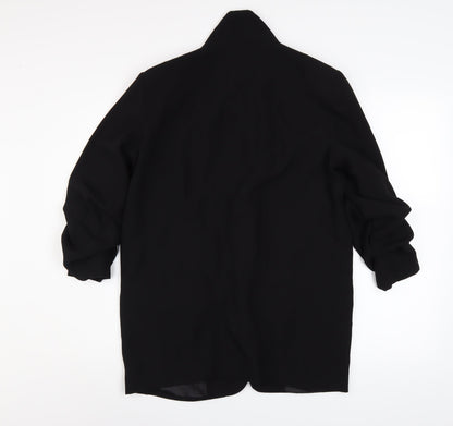 Stradivarius Women’s Black Polyester Blazer Size 12 Open Front