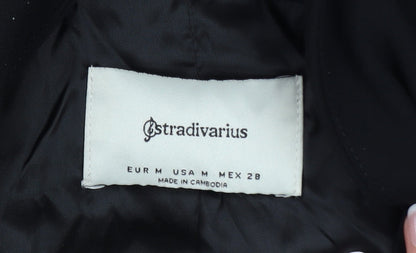 Stradivarius Women’s Black Polyester Blazer Size 12 Open Front