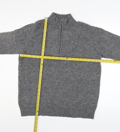 Mens UK Size M Pringle Grey 1/2 Zip Jumper