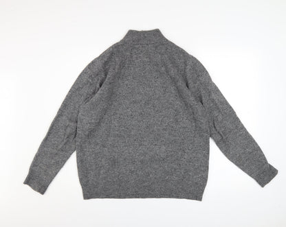 Mens UK Size M Pringle Grey 1/2 Zip Jumper