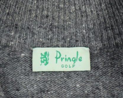 Mens UK Size M Pringle Grey 1/2 Zip Jumper