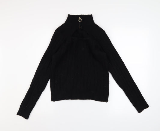 Womens UK Size L QED London Black Pullover Jumper