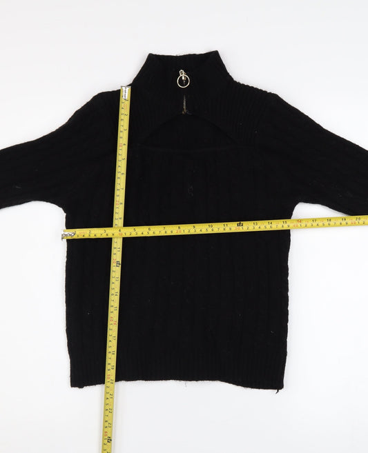Womens UK Size L QED London Black Pullover Jumper