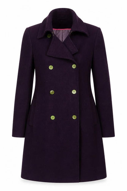 Kenneth Cole Women's Purple Wool Blend Pea Coat Size 12