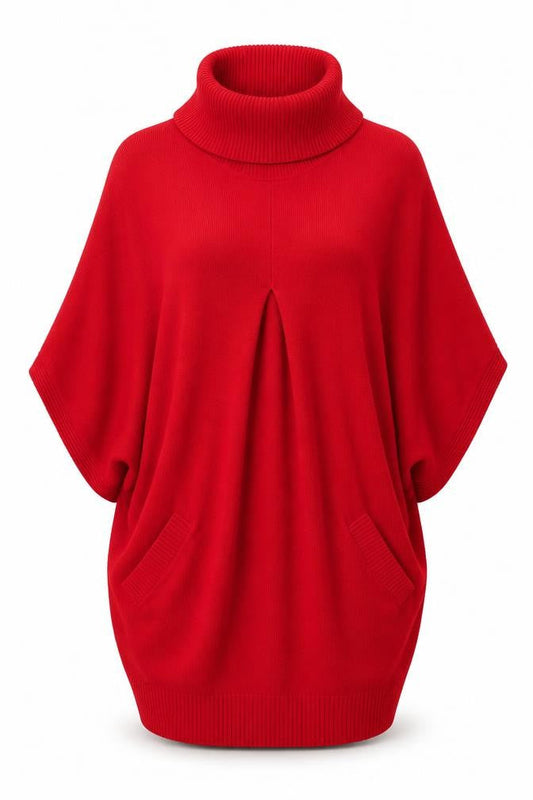 Womens UK Size 12 Betty Barclay Red Cape Jumper