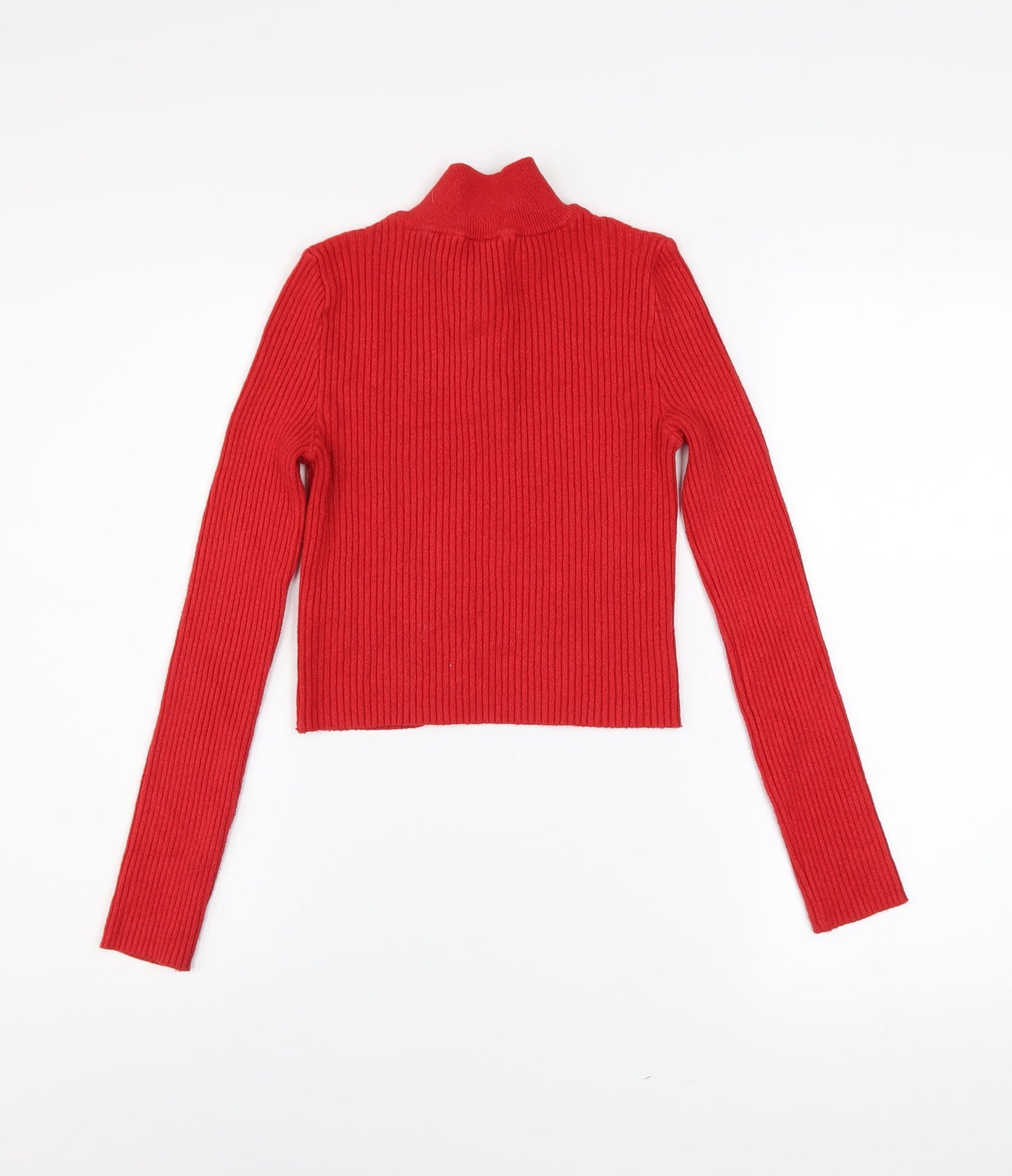 Womens UK Size S Urban Outfitters Red Cropped T-Shirt