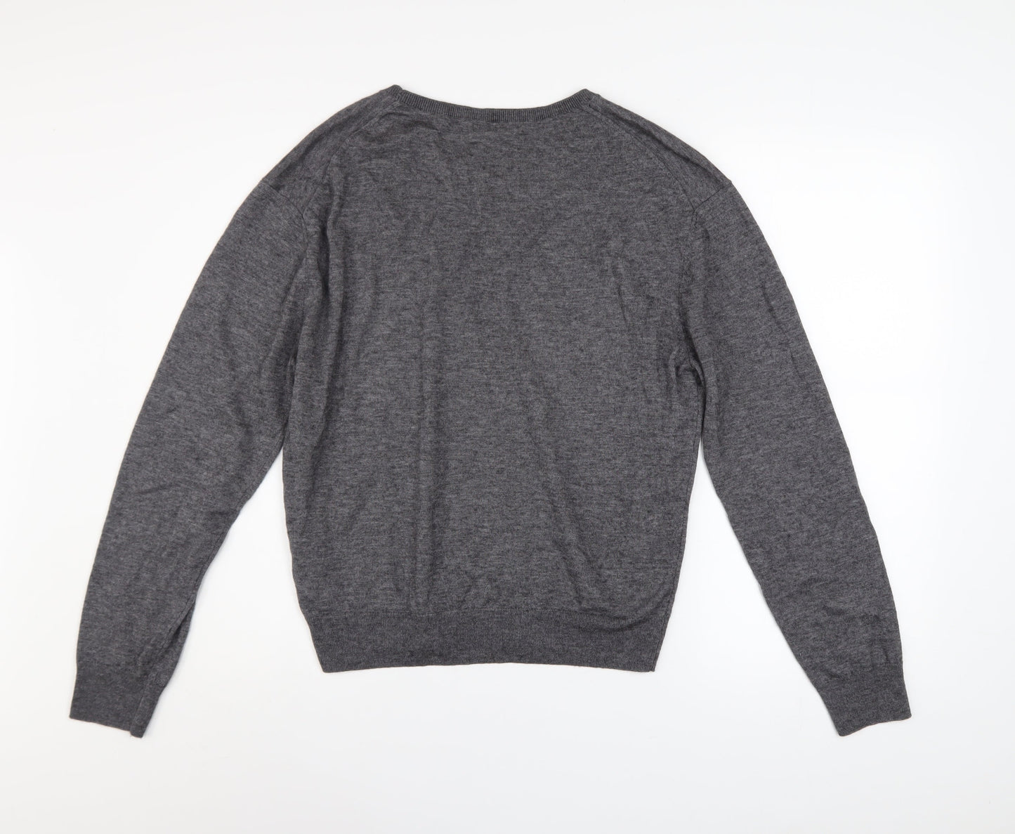 Mens UK Size XL Massimo Dutti Grey Pullover Jumper