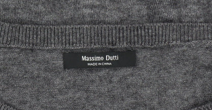 Mens UK Size XL Massimo Dutti Grey Pullover Jumper