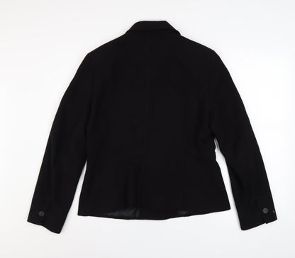 Marks and Spencer Women Black Size 14 Classic Blazer Jacket